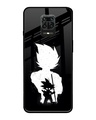 Shop Monochrome Goku Premium Glass Case for Poco M2 Pro (Shock Proof, Scratch Resistant)-Front