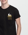 Shop Mood ZZZ Half Sleeve T-Shirt (PNTL) Black-Front