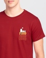 Shop Mood ZZZ Half Sleeve T-Shirt (PNTL) Bold Red-Front