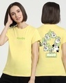 Shop Women's Yellow Moody Graphic Printed T-shirt-Front