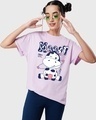 Shop Women's Purple Moody Moo Graphic Printed Boyfriend T-shirt-Front