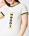 Shop Moody Women's Half Sleeve Printed Rib T-Shirt-Front