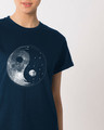 Shop Moon And Stars Yin Yang Boyfriend T-Shirt-Front