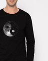 Shop Moon And Stars Yin Yang Full Sleeve T-Shirt-Front