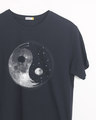 Shop Moon And Stars Yin Yang Half Sleeve T-Shirt-Front