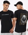 Shop Men's Black Moon Knight Graphic Printed T-shirt-Front