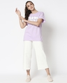 Shop Women's Purple Moon Walker Typography Boyfriend T-shirt-Design