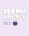 Shop Women's Purple Moon Walker Typography Boyfriend T-shirt-Full