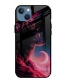 Shop Moon Wolf Printed Premium Glass Cover For iPhone 13 mini (Impact Resistant, Matte Finish)-Front