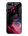 Shop Moon Wolf Printed Premium Glass Cover For iPhone 7 Plus (Impact Resistant, Matte Finish)-Front