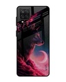 Shop Moon Wolf Printed Premium Glass Cover For  A12(Impact Resistant, Matte Finish)-Front