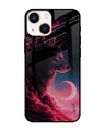 Shop Moon Wolf Printed Premium Glass Cover for Apple iPhone 14 Plus (Shock Proof, Scratch Resistant)-Front