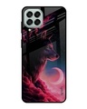 Shop Moon Wolf Printed Premium Glass Cover For  M33 5G(Impact Resistant, Matte Finish)-Front