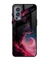 Shop Moon Wolf Printed Premium Glass Cover For OnePlus Nord 2 5G (Impact Resistant, Matte Finish)-Front