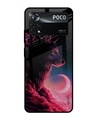 Shop Moon Wolf Printed Premium Glass Cover for Poco X4 Pro 5G (Shock Proof, Scratch Resistant)-Front
