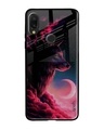Shop Moon Wolf Printed Premium Glass Cover For Xiaomi Redmi Note 7S (Impact Resistant, Matte Finish)-Front