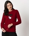 Shop Mooody Fleece Sweatshirt Red Plum-Front