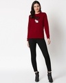 Shop Mooody Fleece Sweatshirt Red Plum-Design
