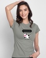 Shop Mooody Half Sleeve Printed T-Shirt Meteor Grey-Front