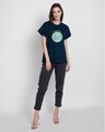 Shop More Eco Boyfriend T-Shirt Navy Blue-Full