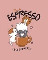Shop Women's Pink More Espresso,Less Depresso Graphic Printed T-shirt-Full