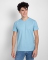 Shop Morning Blue V-Neck T-Shirt-Front