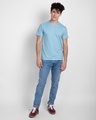 Shop Morning Blue V-Neck T-Shirt-Full