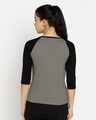 Shop Moss Green-Black 3/4th Sleeve Raglan T-Shirt-Design