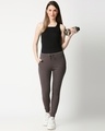Shop Women's Grey Casual Slim Fit Joggers-Full