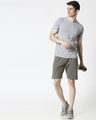 Shop Men's Grey Casual Shorts-Full