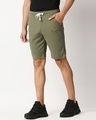 Shop Moss Green Raw Hem Shorts-Design