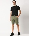 Shop Moss Green Raw Hem Shorts