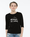 Shop Mountain Calling Round Neck 3/4th Sleeve T-Shirt-Front