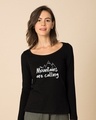 Shop Mountain Calling Scoop Neck Full Sleeve T-Shirt-Front