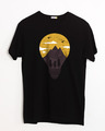 Shop Mountain Lights Half Sleeve T-Shirt-Front