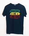 Shop Mountains Are Calling Rasta Half Sleeve T-Shirt-Front