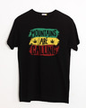 Shop Mountains Are Calling Rasta Half Sleeve T-Shirt-Front