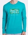 Shop Move on It Full Sleeve T-Shirt Tropical Blue-Front