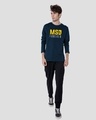 Shop MSD Forever Front-Back Full Sleeve T-Shirt Navy Blue-Full