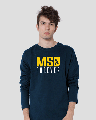 Shop MSD Forever Front-Back Full Sleeve T-Shirt Navy Blue
