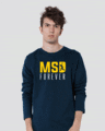 Shop MSD Forever Front-Back Full Sleeve T-Shirt Navy Blue-Front