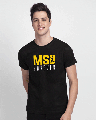 Shop MSD Forever Front-Back Half Sleeve T-Shirt Black-Front