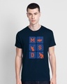Shop MSD Tribute Half Sleeve T-Shirt Navy Blue-Front