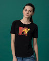 Shop Mtv Wall Basic Round Hem T-Shirt (MTL)-Front