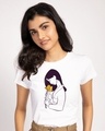 Shop Mulan Flower Gold Print Half Sleeve T-Shirt (DL)-Front