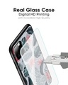 Shop Multicolor Retro Floral Leaf Printed Glass Back Case for Xiaomi Redmi Note 9 Pro Max-Design