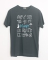 Shop Musafir Doodle Half Sleeve T-Shirt-Front