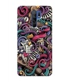 Shop Music Abstract Printed Designer Hard Cover For Poco M2 Reloaded (Impact Resistant, Matte Finish)-Front