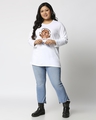 Shop Music Bear Full Sleeves Printed T-Shirt Plus Size-Design