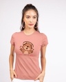 Shop Music Bear Half Sleeve Printed T-Shirt Misty Pink